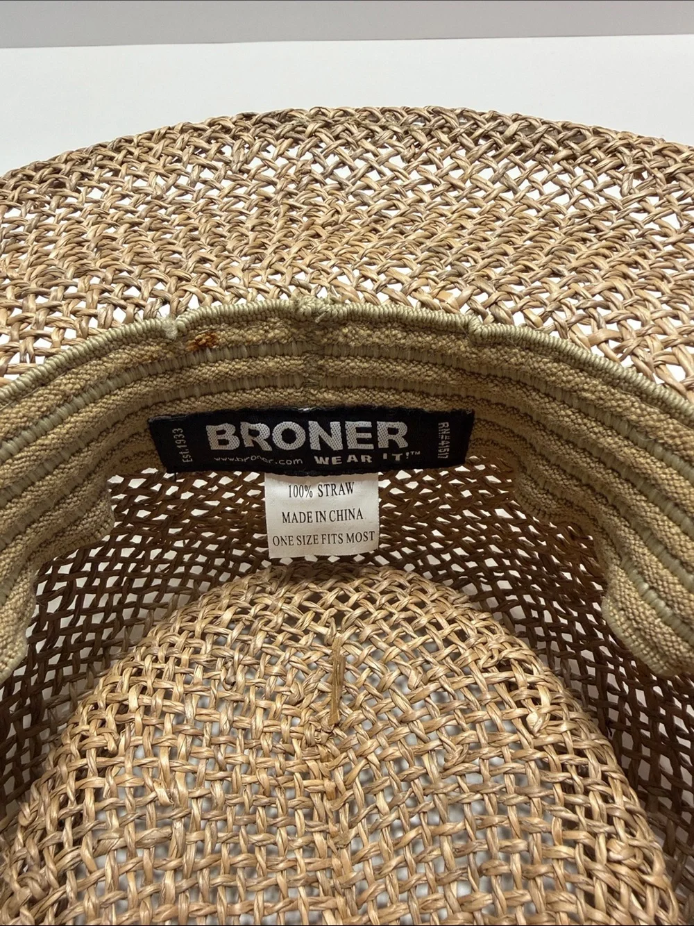Woven Straw Sun Hat - Natural Tan - Picture 9 of 9